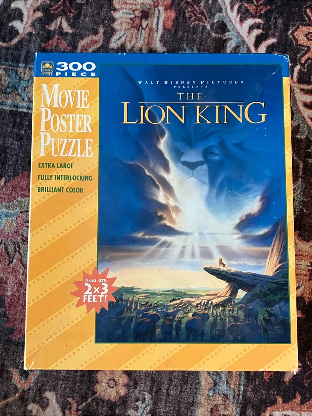 Vintage Walt Disney Pictures The Lion King Movie Poster Puzzle Sealed Unopened
